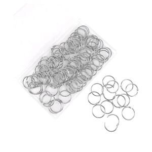 Loose Leaf Binder Rings 1 Inch 100 Pack | Metal Nickel Plated | Index Cards